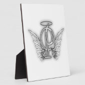 Angel Alphabet P Initial Letter Wings Halo Fotoplatte (Seite)