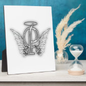 Angel Alphabet P Initial Letter Wings Halo Fotoplatte (Seite)