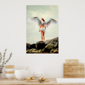 Angel am Strand Poster (Küche)