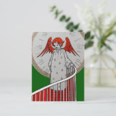 Angel an der Spitze der Treppen Postkarte (Stehend Vorderseite)