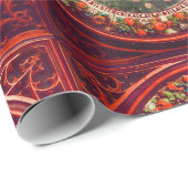 Angel Ansammlung Blume Rote Blüte Weihnachten Geschenkpapier (Rolleneckpunkt)