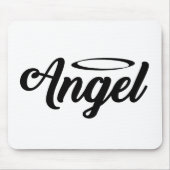 Angel Art Cool Text Graphic Angel Word Text Art Mousepad (Vorne)