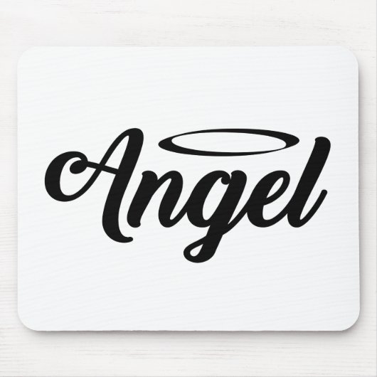 Angel Art Cool Text Graphic Angel Word Text Art Mousepad (Vorne)