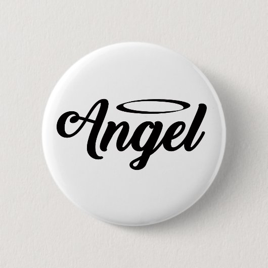 Angel Art Cool Text Graphic Word Text Art Niedlich Button (Vorderseite)