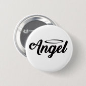 Angel Art Cool Text Graphic Word Text Art Niedlich Button (Vorne & Hinten)