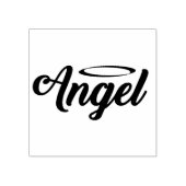 Angel Art Cool Text Graphic Word Text Art Niedlich Gummistempel (Prägung)