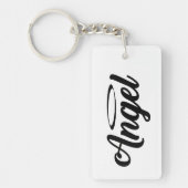 Angel Art Cool Text Graphic Word Text Art Niedlich Schlüsselanhänger (Vorderseite)