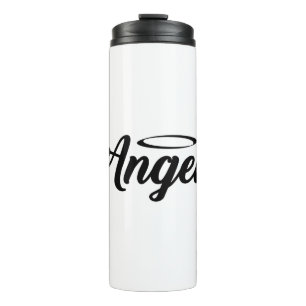 Angel Art Cool Text Graphic Word Text Art Niedlich Thermosbecher