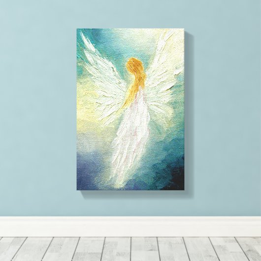 Angel Art Print on Leinwand (Insitu (Holzboden))