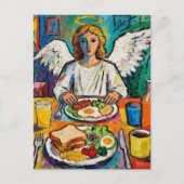 Angel at Breakfast Postkarte (Vorderseite)
