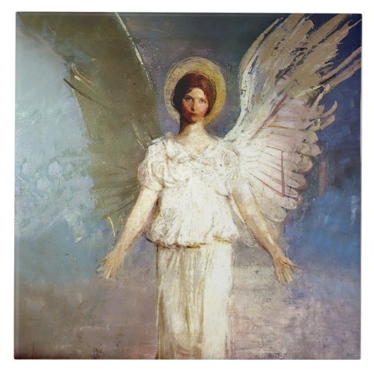"Angel at Noon" von Abbott Thayer Fliese (Vorderseite)