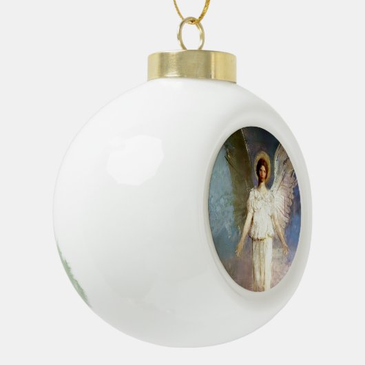 "Angel at Noon" von Abbott Thayer Keramik Kugel-Ornament (Links)