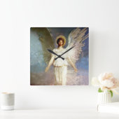 "Angel at Noon" von Abbott Thayer Quadratische Wanduhr (Zuhause)
