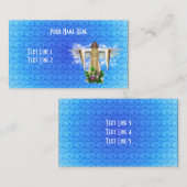 Angel auf Blue Business Card Visitenkarte (Vorne/Hinten)
