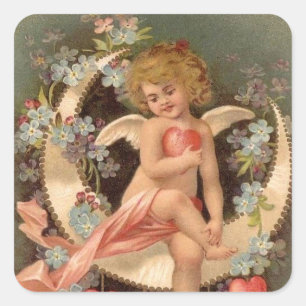 Angel auf dem Valentinmond - Aufkleber