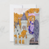 Angel auf der Burg Festung Fantasy Kunst, Dichtung Dankeskarte (Vorderseite)