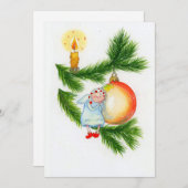 Angel auf einem Weihnachtsbaum Feiertagskarte (Vorne/Hinten)