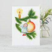 Angel auf einem Weihnachtsbaum Feiertagskarte (Stehend Vorderseite)