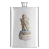 Angel auf einer Flasche im Kühlschrank lagern Flachmann (Vorderseite)