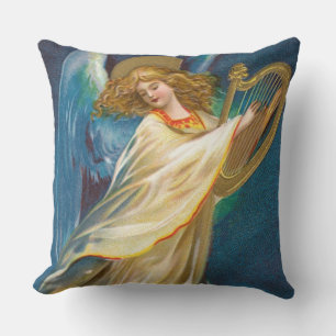 Angel auf Harfe spielen Kissen