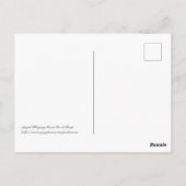 Angel auf Harfe spielen Postkarte (Rückseite)