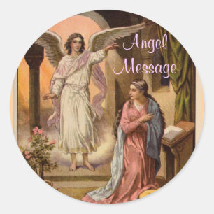 Angel-Aufkleber Runder Aufkleber