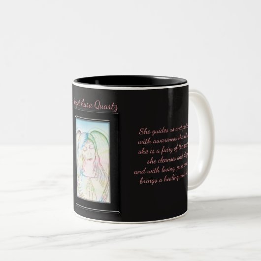 Angel Aura Quartz Fairy Zweifarbige Tasse (VorderseiteRechts)
