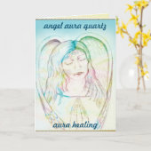 Angel aura quartz Grüßkarte Karte (Gelbe Blume)