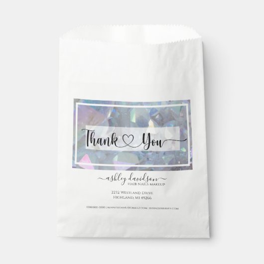 Angel Aura Quarz Business Shopping Paper Bags Geschenktütchen (Vorderseite)