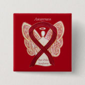 Angel Awareness Ribbon-Buttone nach dem Polio-Synd Button (Vorderseite)