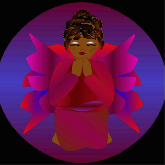 Angel Baby Foto Skulptur (Vorne)