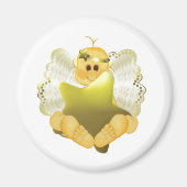 Angel Baby mit Gold Star Magnet (Vorne)