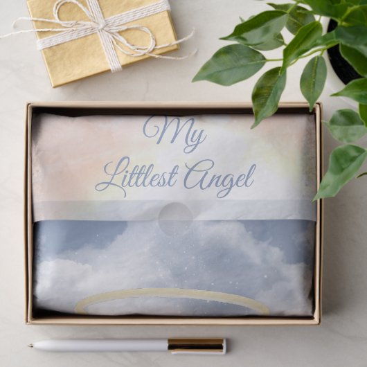 Angel Baby "My Littlest Angel" Personalize Seidenpapier (Geschenk)