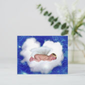 Angel Baby, Schlafen auf einer Wolke Postkarte (Stehend Vorderseite)