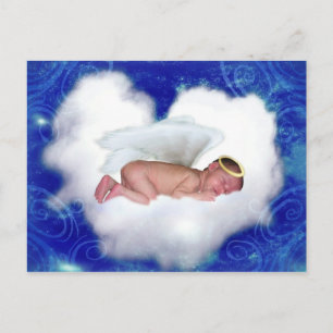 Angel Baby, Schlafen auf einer Wolke Postkarte
