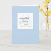 Angel Baby Wings Blue Beileid Karte (Gelbe Blume)