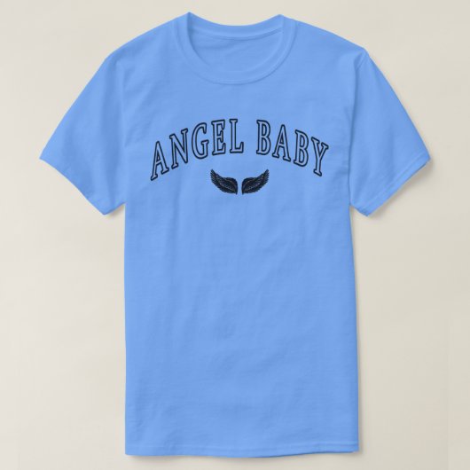 Angel Baby Wings Curve Text Graphic T-Shirt (Design vorne)