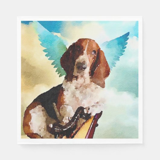 Angel Basset hound Napkin Serviette (Vorderseite)