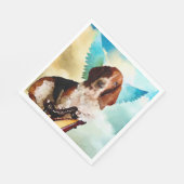 Angel Basset hound Napkin Serviette (Ecke)
