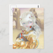 "Angel bei der Abtei Glastonbury" Postkarte (Vorne/Hinten)