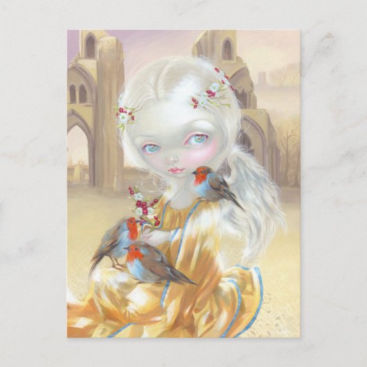 "Angel bei der Abtei Glastonbury" Postkarte (Vorderseite)