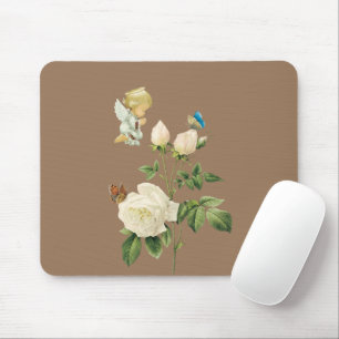 Angel Beige Rose Mouse Pad! Mousepad