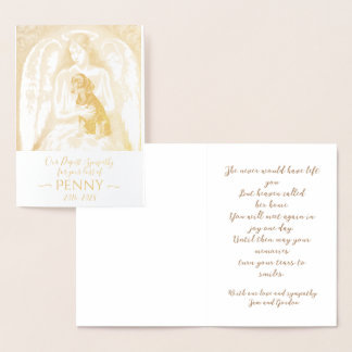 Angel Beileid für den Verlust der Dackel des Schwa Folienkarte