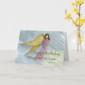 Angel Birthday Blue Karte (Gelbe Blume)