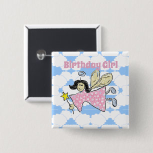 Angel Birthday Girl Button Abzeichen
