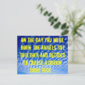 Angel Birthday Postkarte (Stehend Vorderseite)