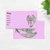 Angel-Bleistift zeichnend Visitenkarte (Schreibtisch)
