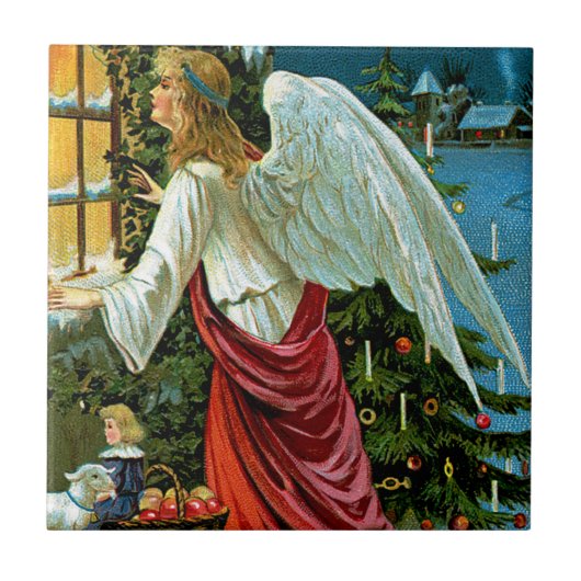Angel Blick in das Fenster Fliese (Vorderseite)