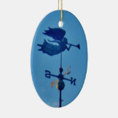 Angel BLOWING HORN WEATHER VANE Keramikornament (Rechts)