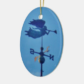 Angel BLOWING HORN WEATHER VANE Keramikornament (Links)